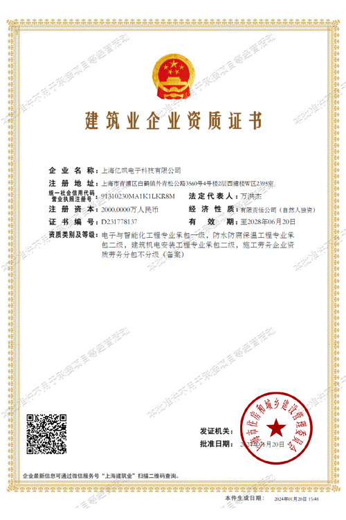 Construction Industry Qualification Certificate